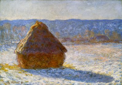 Grainstack in the Morning Snow Effect by Claude Monet